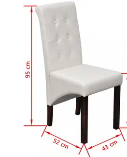 Jedálenské zostavy Jedálenská stolička 4 ks umelá koža / drevo Dekorhome Hnedá