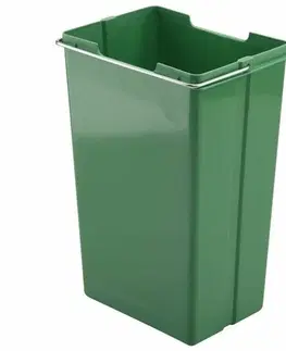 Odpadkové koše Elletipi Plastový kôš s rukoväťou 10 l, zelená