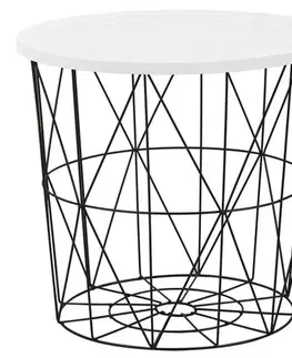 Konferenčné stolíky s úložným priestorom Konferenčný stolík Mariffa biela/čierna 42