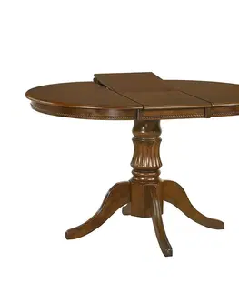 Stoly v podkrovnom štýle Rozkladací stôl William 90/124x90cm Mdf/Drevo – Orech