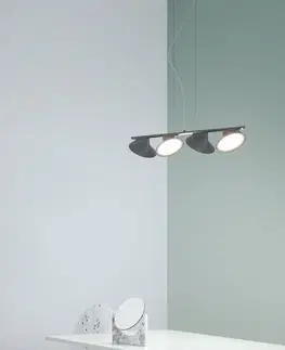 Závesné svietidlá Axo Light Závesné svietidlo Axolight Orchidea LED so štyrmi svetlami sivej farby