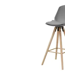 Barové stoličky Dkton Dizajnová barová stolička Nerea, šedá