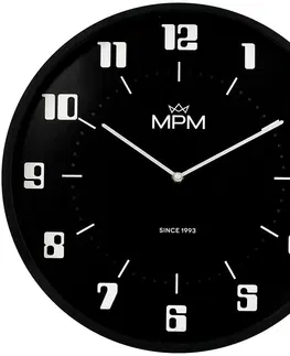 Hodiny Nástenné hodiny MPM, 4206 retro čierna 