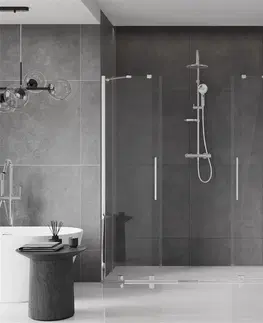 Sprchovacie kúty MEXEN/S - Velar Duo posuvné sprchové dvere 180, transparent, chróm 871-180-000-02-01