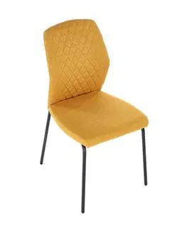 Jedálenské stoličky HALMAR K461 jedálenská stolička horčicová / čierna