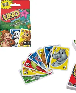 Hračky spoločenské hry - hracie karty a kasíno MATTEL - Uno junior zvieratka
