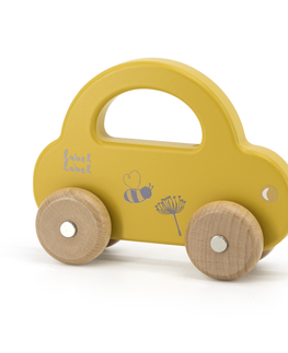 Drevené hračky LABEL-LABEL - Malé autíčko, okrové