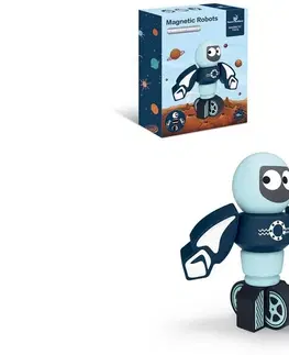 Hračky roboti MADE - Robot magnetický, 7 ks, 15 cm, Wall-e