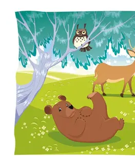Tapety Samolepiaca tapeta lesné zvieratká - Funny animals