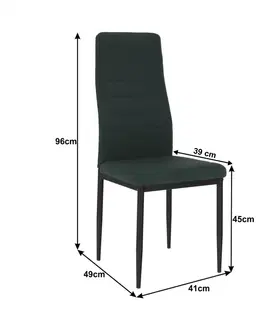 Jedálenské stoličky KONDELA Coleta Nova jedálenská stolička smaragdová / čierna