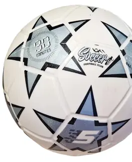Hračky - Lopty a loptové hry STAR TOYS - Futbalová lopta Soccer strieborná veľkosť 5