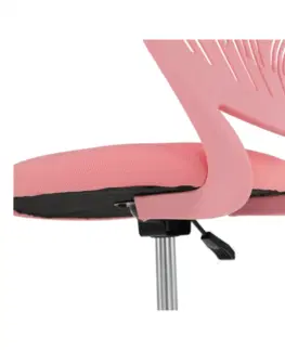 Kancelárske kreslá Otočná stolička, ružová/chróm, SELVA