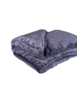 Prikrývky na spanie Jahu Deka XXL / Prehoz na posteľ tmavosivá, 200 x 220 cm