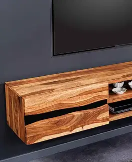 TV stolíky LuxD Dizajnový závesný TV stolík Argentinas 160 cm Sheesham