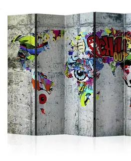 Paravány Paraván Graffiti World Dekorhome