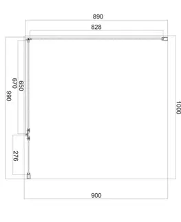 Sprchovacie kúty OMNIRES - MANHATTAN obdĺžnikový sprchovací kút s krídlovými dverami, 100 x 90 cm chróm / transparent /CRTR/ MH1090CRTR