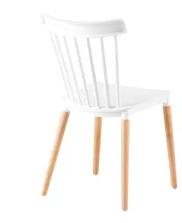 Stoličky Jedálenská stolička, biela/buk, ZOSIMA