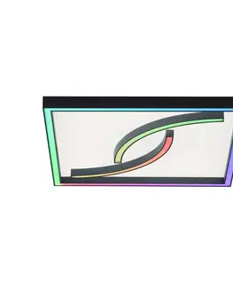 Stropné svietidlá Paul Neuhaus Stropné LED svetlo Serpent, stmieva, RGBW, štvorec