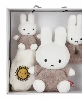 Plyšové hračky LITTLE DUTCH - Darčekový set králiček Miffy Fluffy Taupe