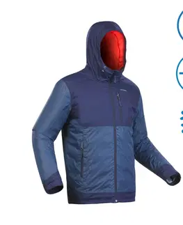bundy a vesty Pánska nepremokavá zimná bunda na turistiku SH500 do -10 °C