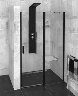 Sprchovacie kúty POLYSAN - ZOOM BLACK sprchové dvere 1400, číre sklo ZL1314B