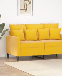 Pohovky a gauče 2miestna pohovka 120 cm Dekorhome Žltá