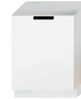 Dvierka a čelá zásuviek pre kuchynske skrinky Predná stena umývačky Denis 60pz biely satén mat