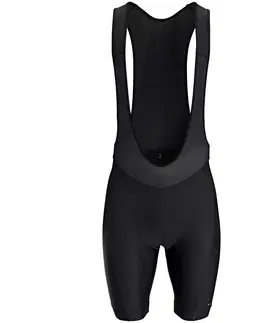 nohavice Pánske cyklonohavice s trakmi na cykloturistiku RC 100 čierne