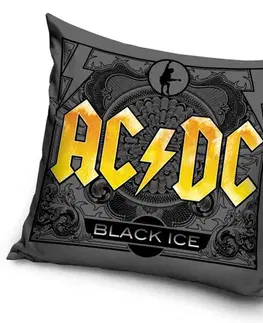 Obliečky Carbotex Obliečka na vankúšik AC/DC Black Ice Tour, 40 x 40 cm