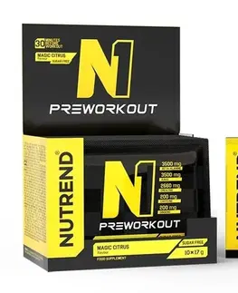 Práškové pumpy N1 Pre-Workout - Nutrend 10 x 17 g Tropical Candy