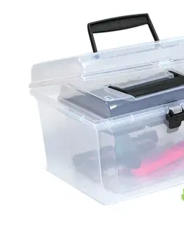 Úložné boxy NABBI NUF3HT plastový úložný box priehľadná / čierna