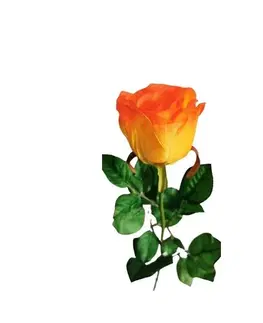 Kvety Umelá oranžová ruža, 69 cm
