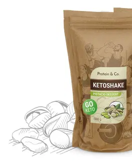 Ketodiéta Protein & Co. Ketoshake 1 + 1 kg za zvýhodnenú cenu – proteínový diétny koktail Zvoľ príchuť: Pistachio dessert, PRÍCHUŤ: Pistachio dessert