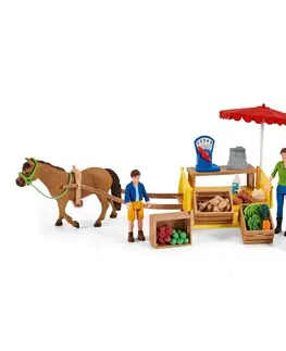 Drevené hračky Schleich 42528 Mobilný farmársky stánok