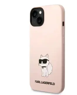 Puzdrá na mobilné telefóny Zadný kryt Karl Lagerfeld Liquid Silicone Choupette NFT pre Apple iPhone 14 Plus, ružové 57983112415