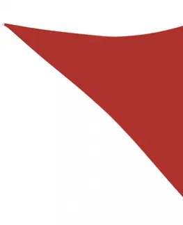 Stínící textilie Tieniaca plachta trojuholníková HDPE 2,5 x 2,5 x 3,5 m Dekorhome Červená