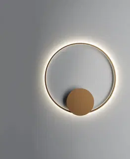 Nástenné svietidlá Fabbian Fabbian Olympic LED svetlo 3 000K Ø 80 cm bronzová