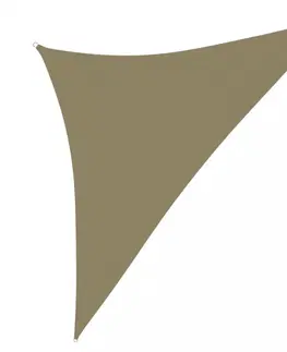 Stínící textilie Tieniaca plachta trojuholníková 3,5 x 3,5 x 4,9 m oxfordská látka Dekorhome Béžová