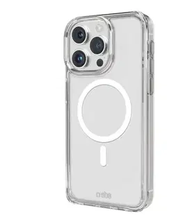 Puzdrá na mobilné telefóny Zadný kryt SBS Light Mag s MagSafe pre Apple iPhone 15 Pro Max, transparentná TELIGMAGIP1567PT