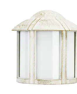 Vonkajšie nástenné svietidlá Albert Leuchten Masívne Affra vonkajšie svietidlo bielo-zlaté
