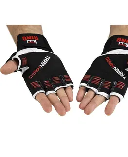 Fitness rukavice Fitness rukavice inSPORTline Shater čierno-biela - M