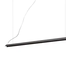 Závesné svietidlá Ideallux Ideal Lux V-Line závesné LED svietidlo, čierna