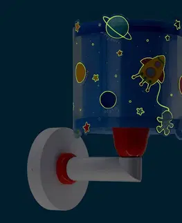 Nástenné svietidlá Dalber Detské nástenné svietidlo Dalber Planets so zástrčkou