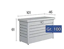 Úložné boxy Biohort Vonkajší úložný box FreizeitBox 101 x 46 x 61 (strieborná metalíza)