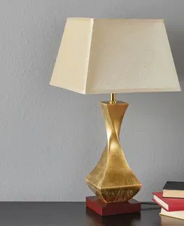 Stolové lampy Schuller Valencia Stolná lampa Deco so zlatým podstavcom