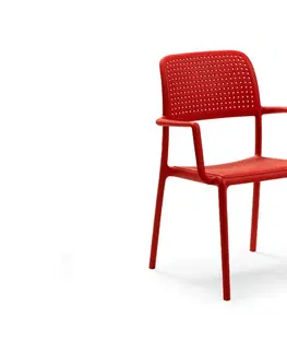 Stoličky Bora stolička s podrúčkami Rosso