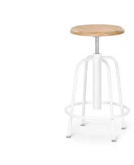 Table & Bar Stools Barová stolička s nastaviteľnou výškou, biela