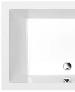 Vane POLYSAN - DEEP hlboká sprchová vanička obdĺžnik 110x75x26cm, biela 72883
