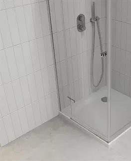 Vane MEXEN/S - Roma sprchovací kút 70x70, kyvný, číre sklo, chróm + vanička 854-070-070-01-00-4010