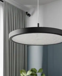 Závesné svietidlá quitani Quitani LED závesné svietidlo Gion, 1 svetlo, hliník/čierna